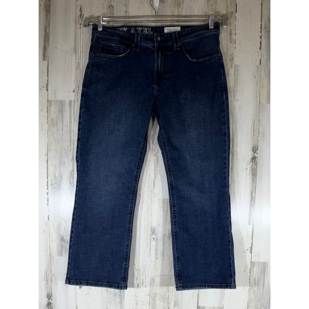 TK‎ Axel Mens Slim Boot Jeans 36x30 (fit 38x29) Dark Wash Western Rodeo Cowboy